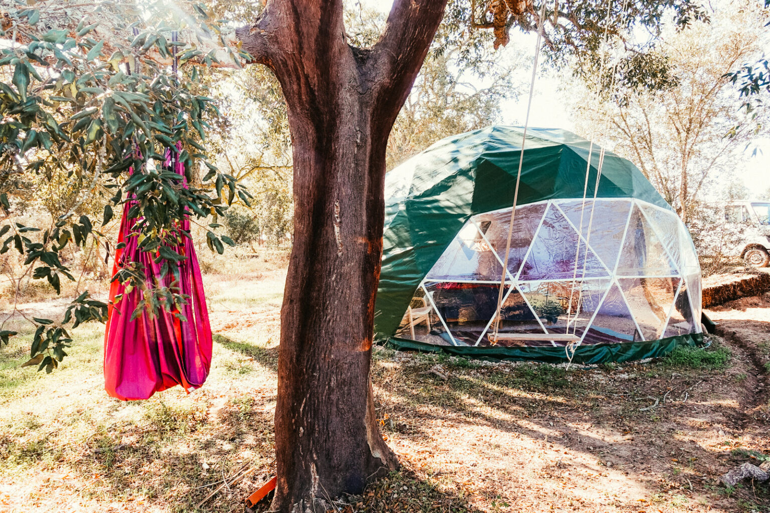 Eco dome accommodation at Pachawa Retreat Center