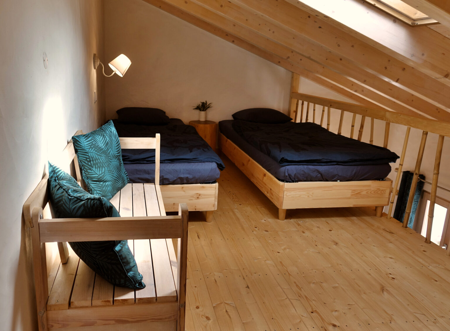 Seating area and sofa bed in the Lakshmi apartment