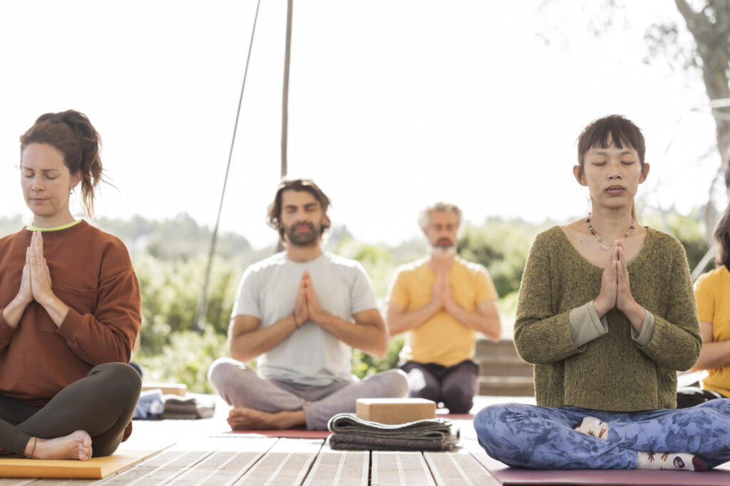 Morning yoga practice at Pachawa
